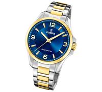 Festina Herrenuhr Solar Energy Solaruhr Edelstahl silber gold UF20657/4