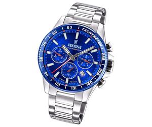Festina Herrenuhr Timeless Chronograph Armbanduhr Edelstahl silber UF20560/3