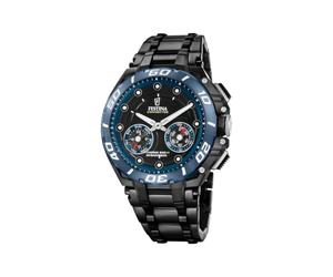 FESTINA Hybrid-Smartwatch Herren Edelstahl Schwarz Connected F20762/1 | Kratzfestes Saphirglas, 20 ATM Wasserdicht, Edelstahlarmband, Connected, Herrenuhr, Hybrid-Smartwatch, F20762/1