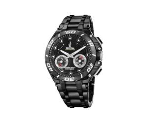 FESTINA Hybrid-Smartwatch Herren Edelstahl Schwarz Connected F20762/3 | Kratzfestes Saphirglas, 20 ATM Wasserdicht, Edelstahlarmband, Connected, Herrenuhr, Hybrid-Smartwatch, F20762/3