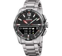 FESTINA Hybrid-Smartwatch Herren Titan Connected D F23000/K | Bis zu 10 Tage Akkulaufzeit, Wechselarmband aus Kautschuk in Gelb, Anrufbenachrichtigung, Schrittzähler, Musiksteuerung