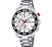 Festina Kinderuhr Analog Edelstahl 316L Silber - Quarz Chronograph - Mineralglas hochresistent - 5 ATM wasserdicht F20457/1 - Junior Collection