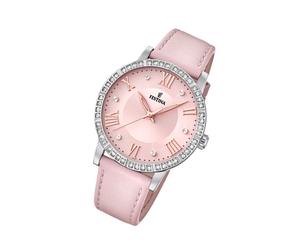 Festina Leder Damen Uhr F20412/2 Armbanduhr altrosa Boyfriend Sport UF20412/2