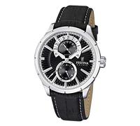 Festina Leder Herren Uhr F16573/3 Quarz Armbanduhr schwarz Klassik D1UF16573/3
