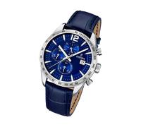 Festina Leder Herren Uhr F16760/3 Chronograph Armbanduhr blau Sport UF16760/3