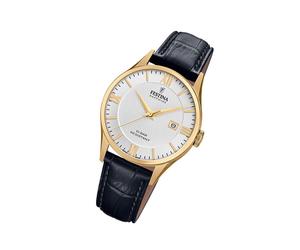 Festina Leder Herren Uhr F20010/2 Armband-Uhr schwarz Swiss Made UF20010/2