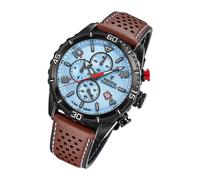 Festina Leder Herren Uhr F20519/1 Armband-Uhr braun Chronograph UF20519/1