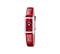 Quarzuhr FESTINA "Mademoiselle", rot (rot, rot, silberfarben), Armbanduhren, Damen, Quarzuhr, Armbanduhr, Damenuhr, Lederarmband, analog (32485305-0) rot, rot, silberfarben