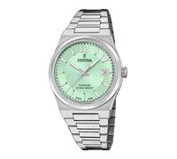 Festina my swiss time quarz silberfarbenem damen uhr mit grünem zifferblatt und edelstahl armband one_size Silber