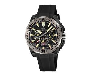 Festina quarz schwarzem herren uhr mit schwarzem zifferblatt und silikon armband one_size Schwarz