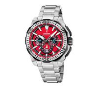 Festina quarz silberfarbenem herren uhr mit schwarzem zifferblatt und edelstahl armband one_size Silber