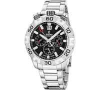 Festina quarz silberfarbenem herren uhr mit schwarzem zifferblatt und edelstahl armband one_size Silber