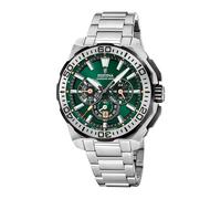 Festina quarz silberfarbenem herren uhr mit schwarzem zifferblatt und edelstahl armband one_size Silber
