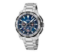 Festina quarz silberfarbenem herren uhr mit schwarzem zifferblatt und edelstahl armband one_size Silber