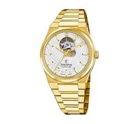Festina Swiss Made Automatik Herrenuhr Edelstahl 316L Gold - Saphirglas, Wasserdicht 10 ATM - F20062/1 Automatic