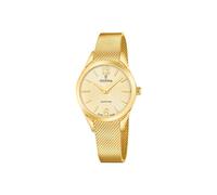 Festina Damen-Armbanduhr F20077/3 Grace – Swiss Made, Edelstahl 316L Gold, Saphirglas, 5 ATM