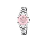 Festina Swiss Made Damen Armbanduhr Edelstahl 316L Silber - Quarzwerk - Kratzfestes Saphirglas - Wasserdicht 10 ATM - Datum F20068/3 Classic Steel