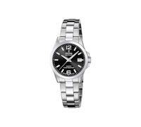 Quarzuhr FESTINA, silber (silberfarben, schwarz), Armbanduhren, Damen, Quarzuhr, Armbanduhr, Damenuhr, Swiss Made, Edelstahlarmband, analog, Tag (56980445-0) silberfarben, schwarz