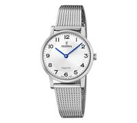 Festina Swiss Made Damen Armbanduhr Edelstahl 316L Silber - Quarzwerk - Saphirglas Hohe Widerstandsfähigkeit - Wasserdicht bis 5 ATM F20015/5