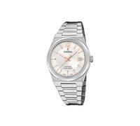 Festina Swiss Made Damen Armbanduhr Edelstahl 316L Silber - Quarzwerk - Saphirglas Hohe Widerstandsfähigkeit - Wasserdicht bis 10 ATM - Kalender F20035/2