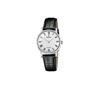 Festina Swiss Made Damen Armbanduhr Schwarzes Leder - Quarzwerk - Saphirglas Resistent - Wasserdicht bis 5 ATM - Elegant Klassisch Vintage F20013/2 - Classic Leather