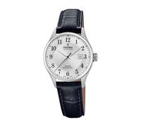 Festina Damen Armbanduhr F20009/5 – Swiss Made, 29 mm, Quarz, Saphirglas, schwarzes Leder