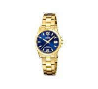 Festina Swiss Made Damenuhr Analog aus Edelstahl 316l Goldfarben