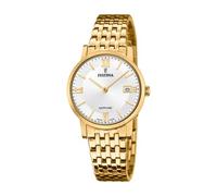 Festina Swiss Made Damenuhr Analog aus Edelstahl 316l Goldfarben