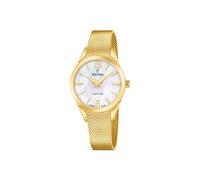 Festina Swiss Made Damenuhr Analog aus Edelstahl 316l Goldfarben