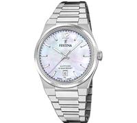Festina Swiss Made Damenuhr Analog aus Edelstahl 316l Silberfarben