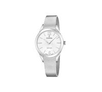 Festina Swiss Made Damenuhr Analog aus Edelstahl 316l Silberfarben