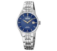 Festina Swiss Made Damenuhr Analog aus Edelstahl 316l Silberfarben