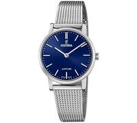 Festina Swiss Made Damenuhr Analog aus Edelstahl 316l Silberfarben
