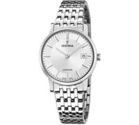 Festina Swiss Made Damenuhr Analog aus Edelstahl 316l Silberfarben