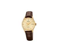 Festina Swiss Made Damenuhr Analog aus Leder Braun