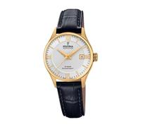 Festina Swiss Made Damenuhr Analog aus Leder Schwarz