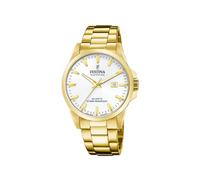 Festina Swiss Made Herrenuhr Analog aus Edelstahl 316l Goldfarben