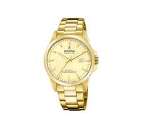Festina Swiss Made Herrenuhr Analog aus Edelstahl 316l Goldfarben