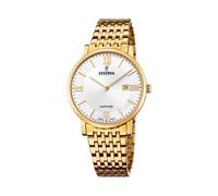 Festina Herrenuhr Swiss Made F20020/1 – Gold/Weiß, Edelstahl 316L, Quarz, Saphirglas
