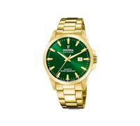 Festina Swiss Made Herrenuhr Analog aus Edelstahl 316l Goldfarben