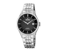 Festina Swiss Made Herrenuhr Analog aus Edelstahl 316l Silberfarben