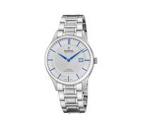 Festina Swiss Made Herrenuhr Analog aus Edelstahl 316l Silberfarben