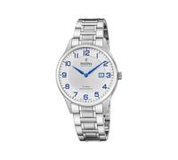 Festina Swiss Made Herrenuhr Analog aus Edelstahl 316l Silberfarben