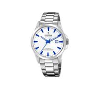Festina Swiss Made Herrenuhr Analog aus Edelstahl 316l Silberfarben