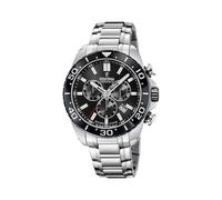 Festina Swiss Made Herrenuhr Analog aus Edelstahl 316l Silberfarben