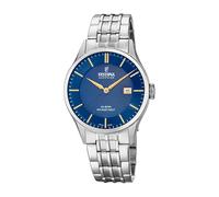 Festina Swiss Made Herrenuhr Analog aus Edelstahl 316l Silberfarben