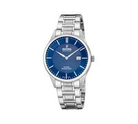 Festina Swiss Made Herrenuhr Analog aus Edelstahl 316l Silberfarben