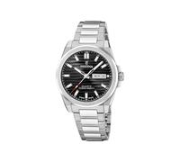 Festina Swiss Made Herrenuhr Analog aus Edelstahl 316l Silberfarben | Quarzwerk, Kalender, Robustes Saphirglas, Wasserdicht 10 ATM F20073/5 Classic Steel
