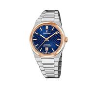 Festina Swiss Made Herrenuhr Analog aus Edelstahl 316l Silberfarben | Quarzwerk, Kalender, Robustes Saphirglas, Wasserdicht 10 ATM F20065/2 Rive Collection