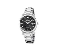 Festina Swiss Made Herrenuhr Analog aus Edelstahl 316l Silberfarben | Quarzwerk, Kalender, Widerstandsfähiges Saphirglas, Wasserdicht 5 ATM F20026/4 Classic Steel